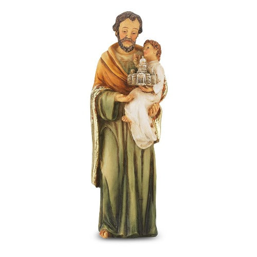 St Joseph 4" Hand Painted Patron & Protector