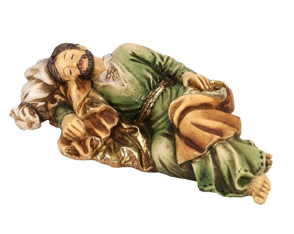 Sleeping St Joseph 4" Hand Painted Patron & Protector