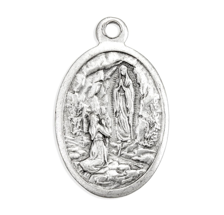 OUR LADY OF LOURDES - 1" OXIDIZED