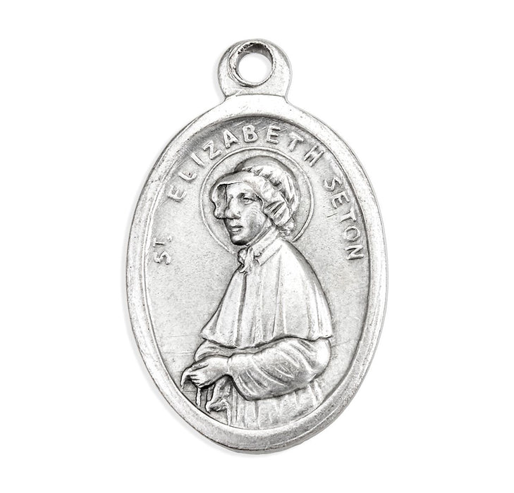 ST ELIZABETH ANN SETON -  1" OXIDIZED MEDAL