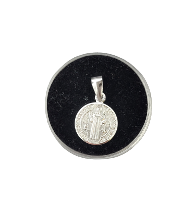 ST BENEDICT MEDAL 0.5" STERLING  (NO CHAIN)