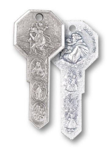 ST CHRISTOPHER KEY MEDAL SILVE FINISH