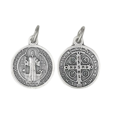 ST BENEDICT MEDAL - 1.25" SILVERTONE