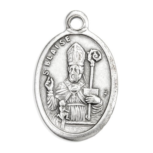 ST BLAISE 1" OXIDIZED MEDAL