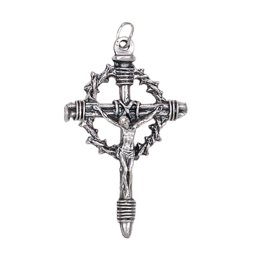 CRUCIFIX MEDAL - CROWN OF THORNS - NO CHAIN