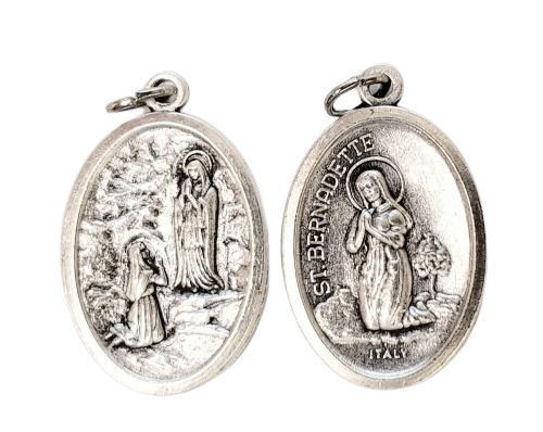 OUR LADY OF LOURDES - 1" OXIDIZED