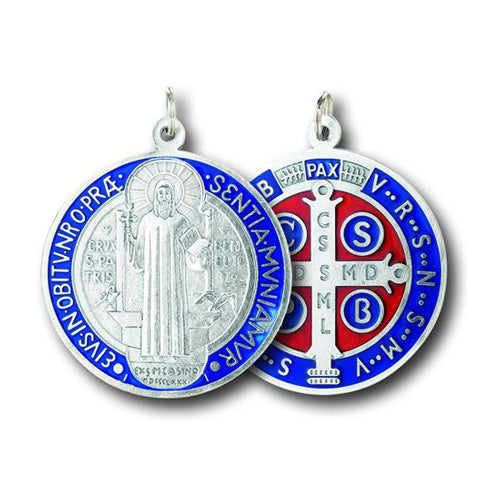 ENAMELED ST. BENEDICT MEDALLION