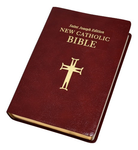 NEW CATHOLIC BIBLE- LARGE PRINT - BURGUNDY BONDED LEATHER