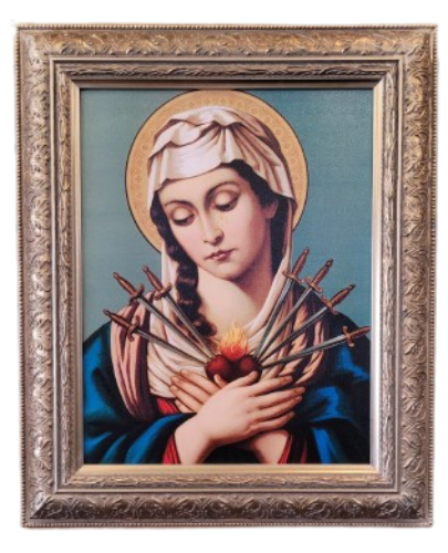 Our Lady of Sorrows German (19th Century) Framed Canvas