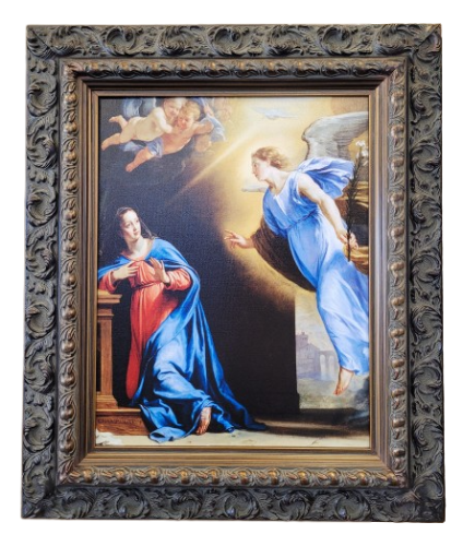 The Annunciation by Philippe De Champaigne Framed Canvas