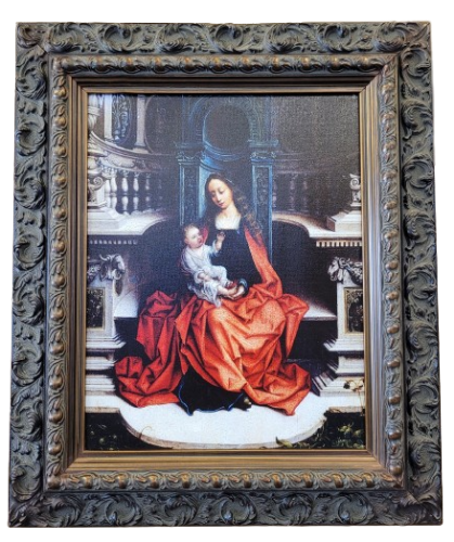 The Madonna and Child Enthroned Framed Canvas