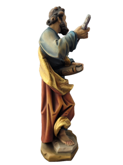 ST PETER - 12" HAND CARVED WOOD - BAROQUE