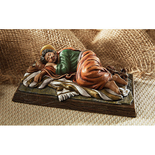 SLEEPING ST JOSEPH - 6" RESIN