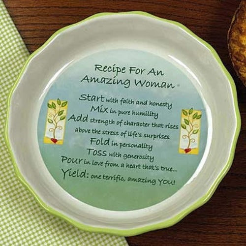 PIE PLATE - AMAZING WOMAN - 10.5"X2"