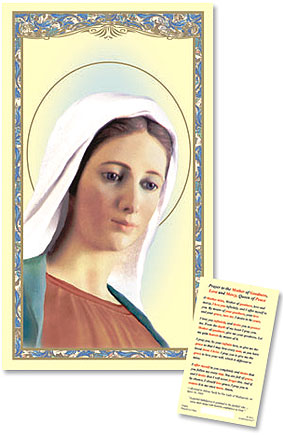 Holy Card Prayer to Our Lady of Medjugorje