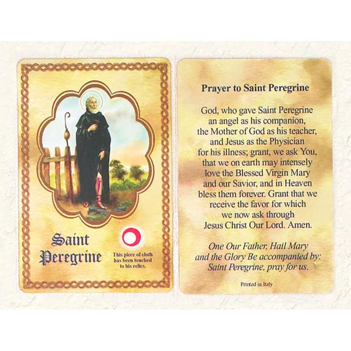 HEALING SAINT RELIC CARD - ST PEREGRINE - CANCER