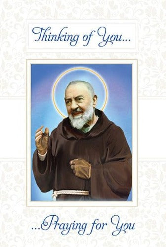 GREETING CARD - CARE - PRAYING FOR YOU - PADRE PIO