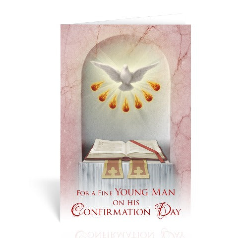 GREETING CARD - CONFIRMATION - "FOR A FINE YOUNG MAN"