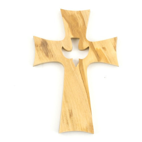 Cross Holy Spirit Cut-Out 5" Olive Wood