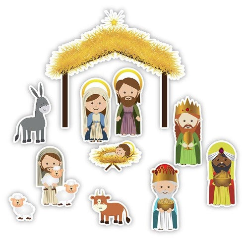 Nativity Jumbo Magnet 11 Piece Set