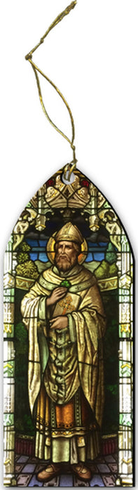 ST. PATRICK STAINED GLASS ORNAMENT