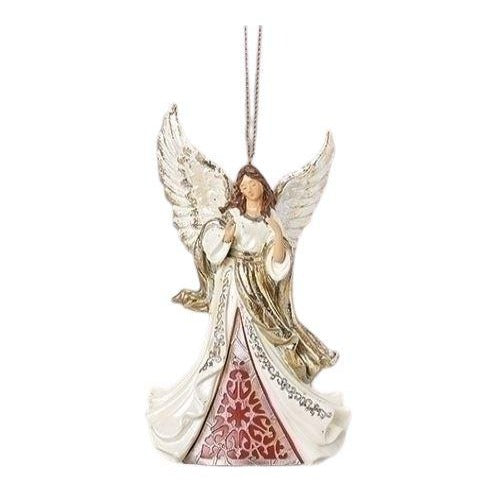 ORNAMENT ANGEL WHITE, RED AND GOLD