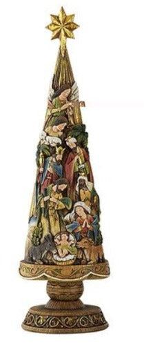 CHRISTMAS TREE FIGURE - NATIVITY - 20.75" HIGH