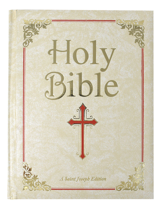 FAMILY BIBLE - NEW CATHOLIC - CREAM