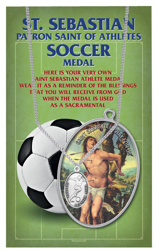 SOCCER PENDANT - ST SEBASTIAN OVAL - 24" CHAIN