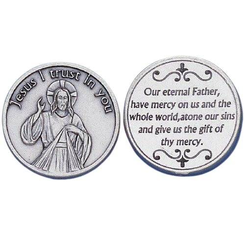 DIVINE MERCY WITH PRAYER - POCKET TOKEN