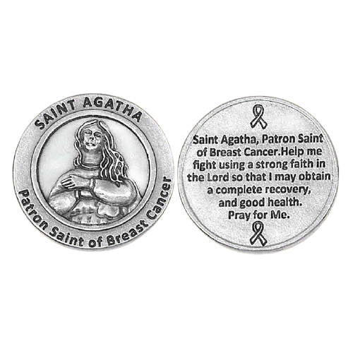 ST AGATHA BREAST CANCER POCKET TOKEN