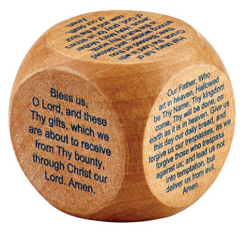 PRAYER CUBE - 6 PRAYERS - 1 5/8" WOOD