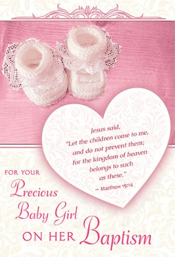 GREETING CARD - GIRL BAPTISM - MATTHEW 19:14