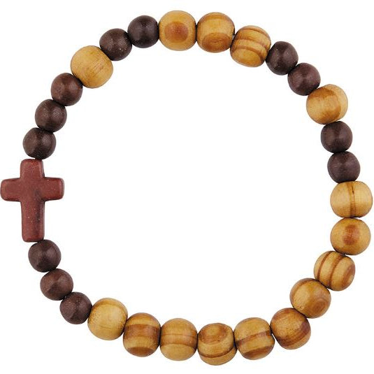 Rosary Bracelet with Olive Wood Beads