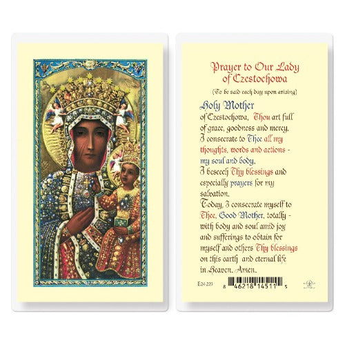 PRAYER TO OUR LADY OF CZESTOCHOWA HOLY CARD