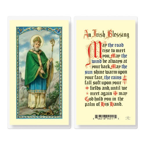 IRISH BLESSING ST PATRICK HOLY CARD