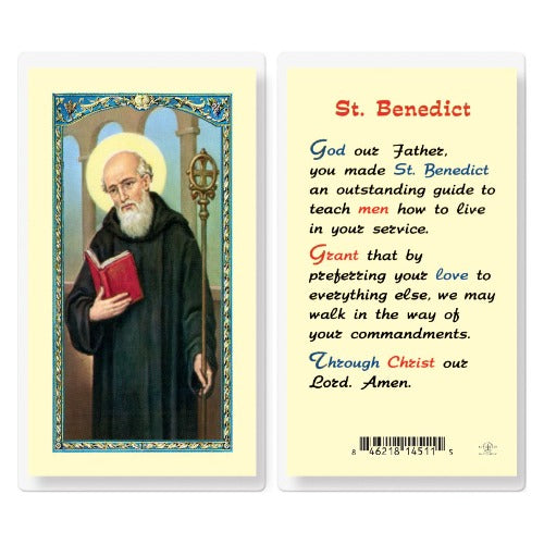 ST BENEDICT GOD OUR FATHER PRAYER HOLY CARD