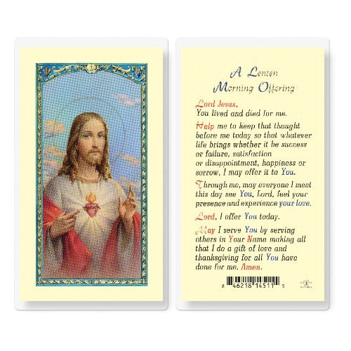 LENTEN MORNING OFFERING HOLY CARD