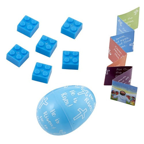 EASTER EGG - BLUE BUILDING BLOCKS