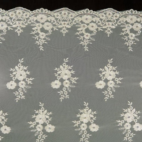 CHAPEL VEIL - TWO TONE  IVORY LACE