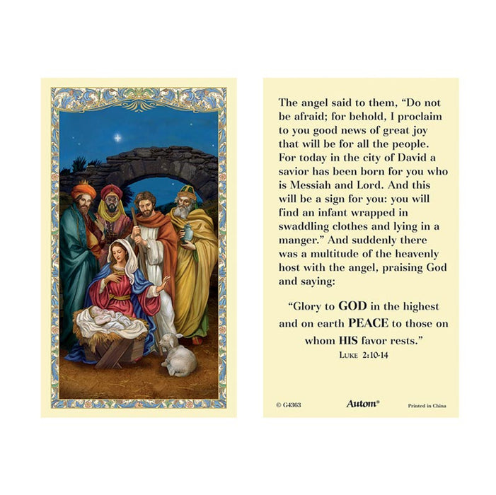 HOLY CARD - LET US ADORE HIM - PAPER