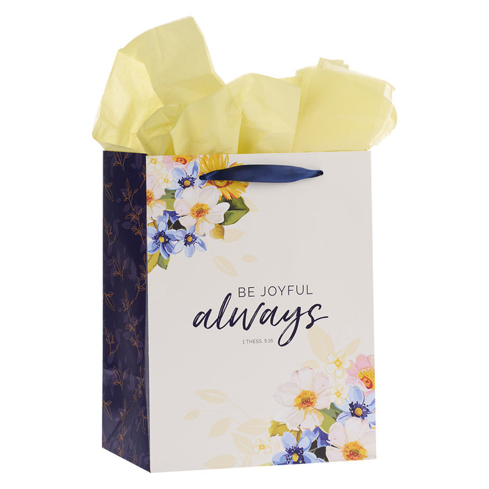 Gift Bag (L) Be Joyful Always 13" X 10"