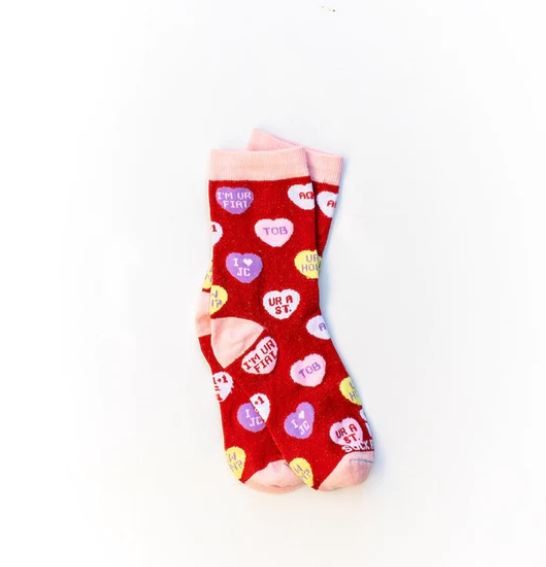 Candy Hearts Adult Socks