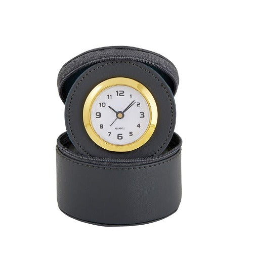 TABLE CLOCK - TRUST IN THE LORD - TRAVEL/BLACK