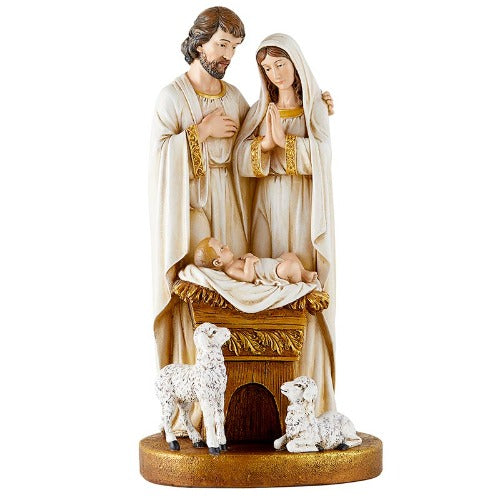 STATUE - AWAY IN A MANGER - 10" POLYRESIN