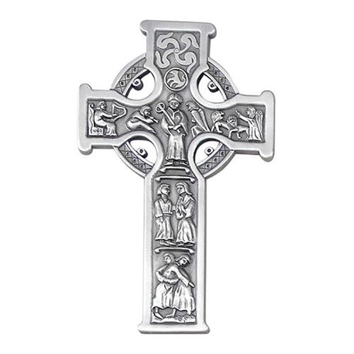 TRUE CELTIC CROSS - 8" H - FINE PEWTER