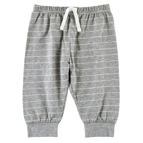 BABY PANTS - GRAY STRIPED - 6-12 M