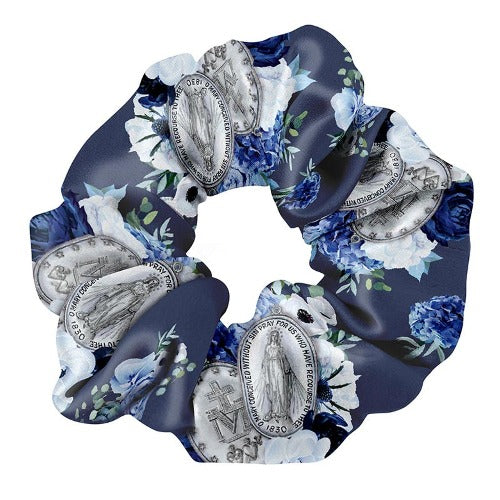 HAIR SCRUNCHIE - MIRACULOUS MEDAL PRINT