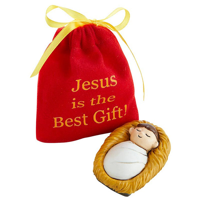 JESUS IS THE BEST GIFT! - BABY JESUS FIGURE IN GIFT BAG