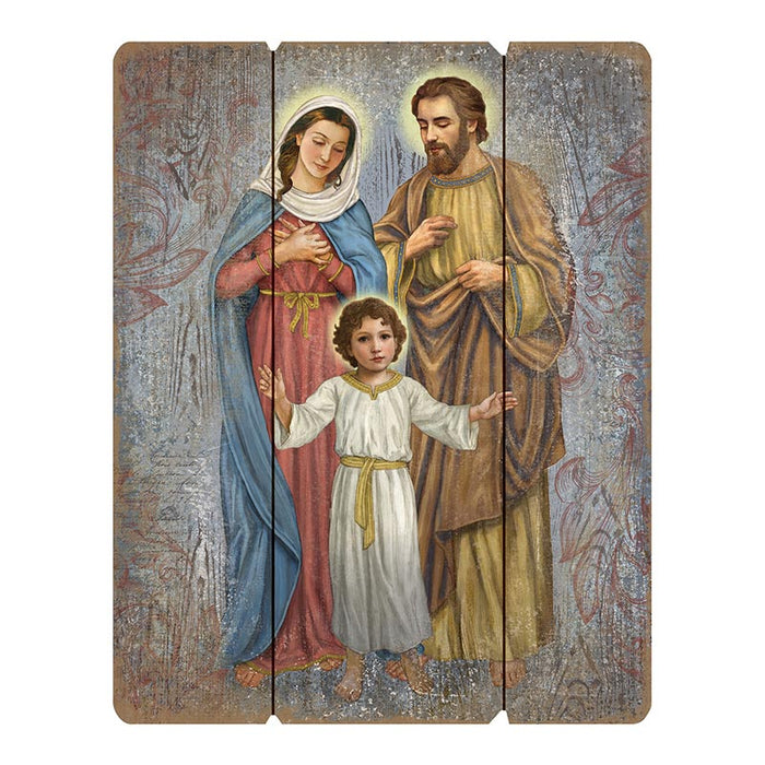 PLAQUE - HOLY FAMILY - 12" X 15" WOOD